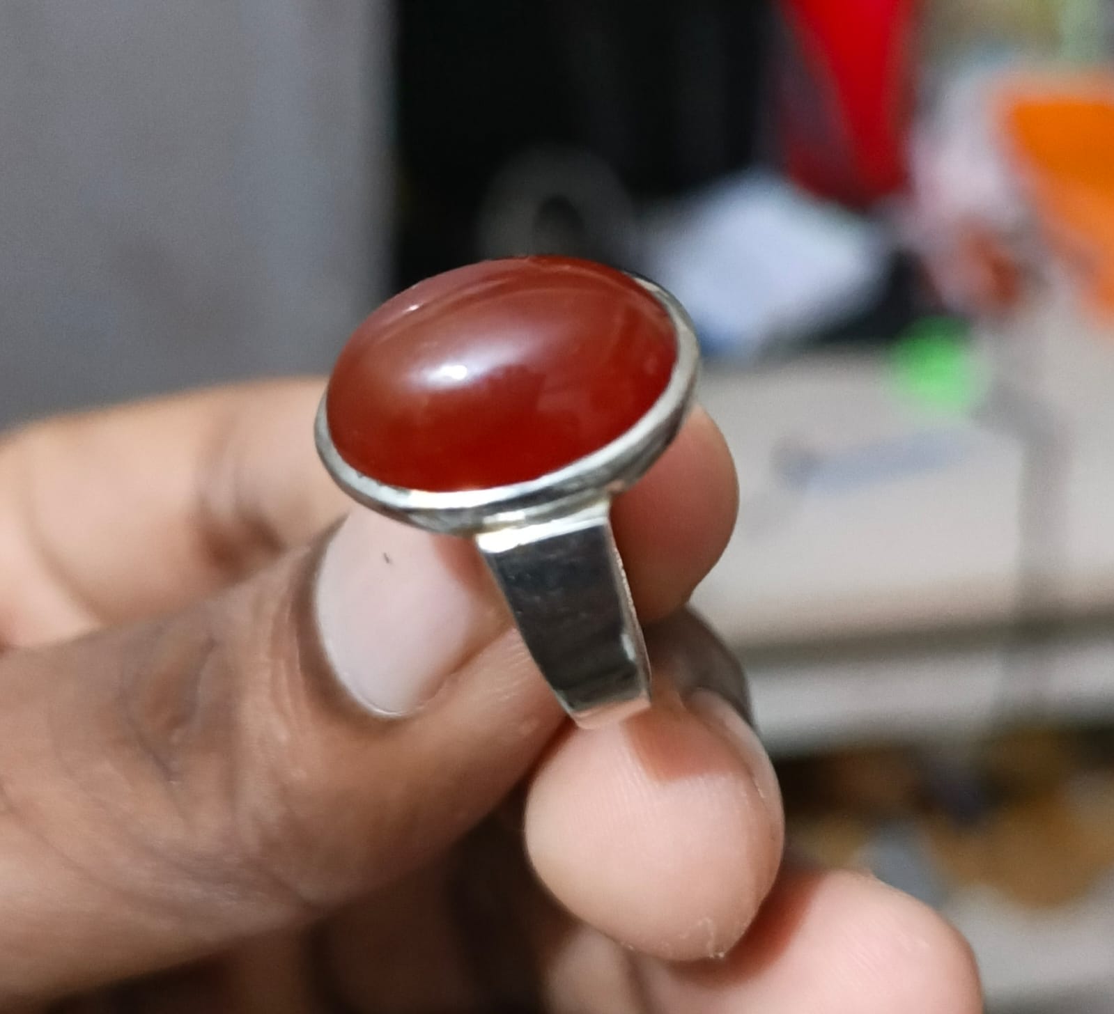 লাল আকিক পাথরের আংটি প্রিমিয়াম